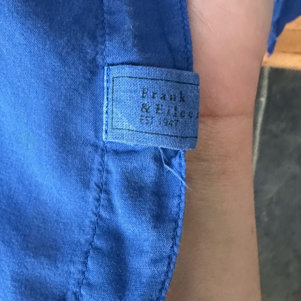 Frank & Eileen Cobalt Blue Button-Front Maxi Shirt Dress - Picture 8 of 8